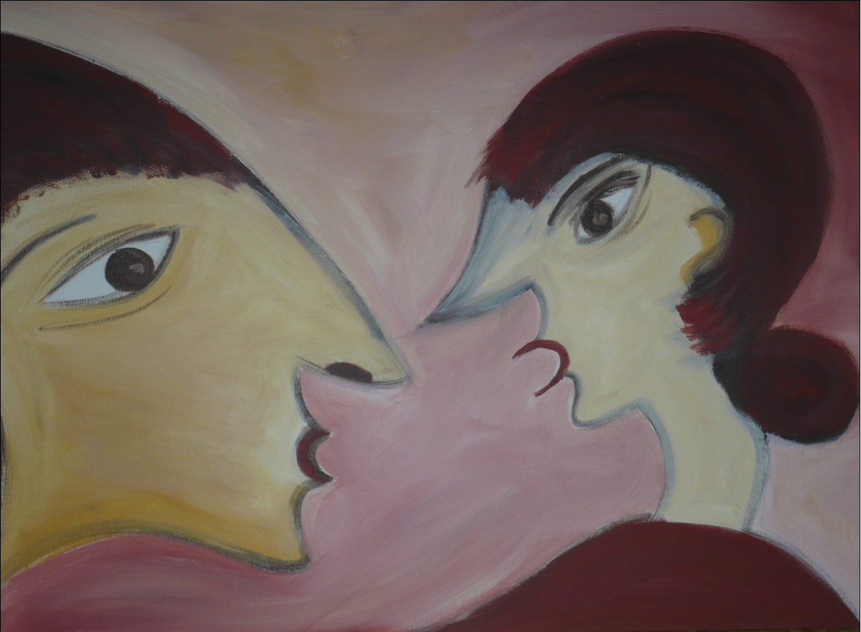 Streithähne - Malplatte 60x70 cm