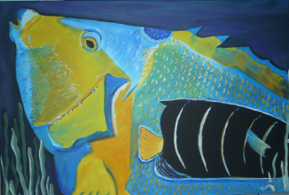 Fische - Leinwand 60 x 90 cm