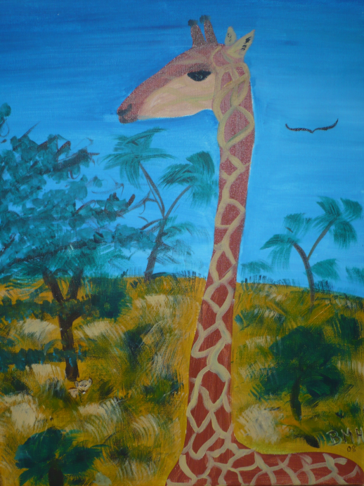 Giraffe - Acryl auf Leinwand 40 x 50 cm