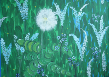Pusteblume - Acryl auf Leinwand - 60 x 80 cm