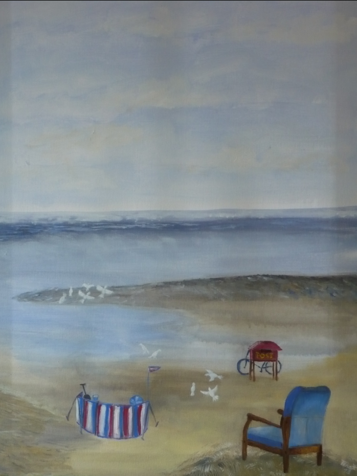 Strandtag - Acryla auf Leinwand 50 x 70 cm