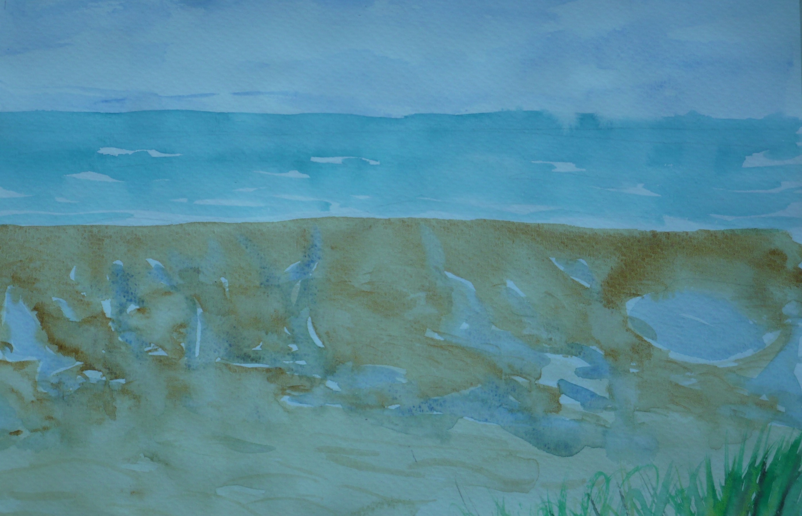 Strand - Aquarell 24 x 32 cm