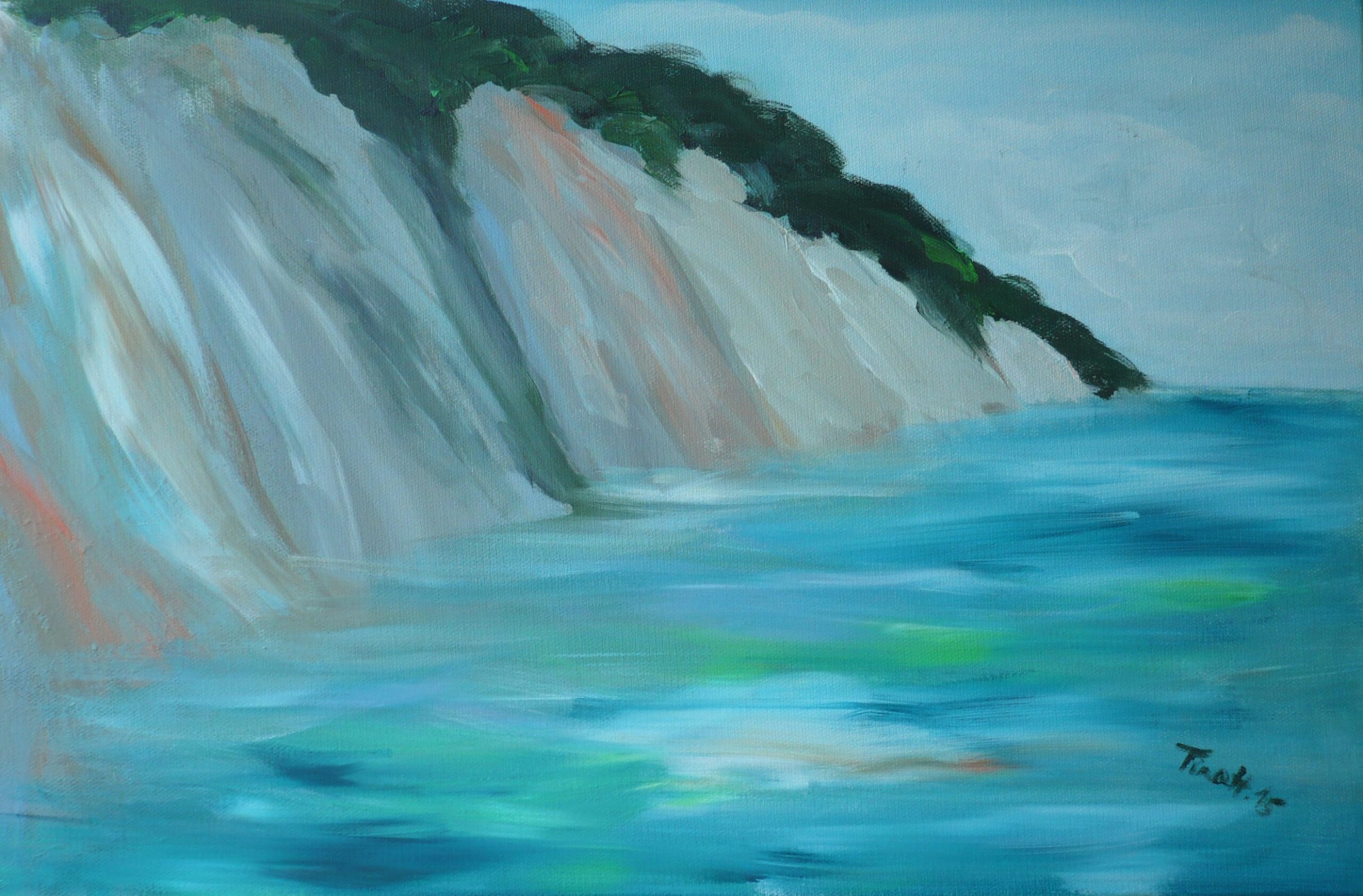 Kreidefelsen - Acryl 60 x 40 cm