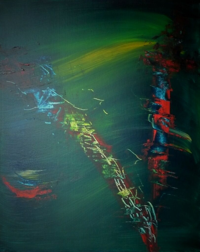 zarte Freude - Acryl auf Malplatte 40 x 50 cm