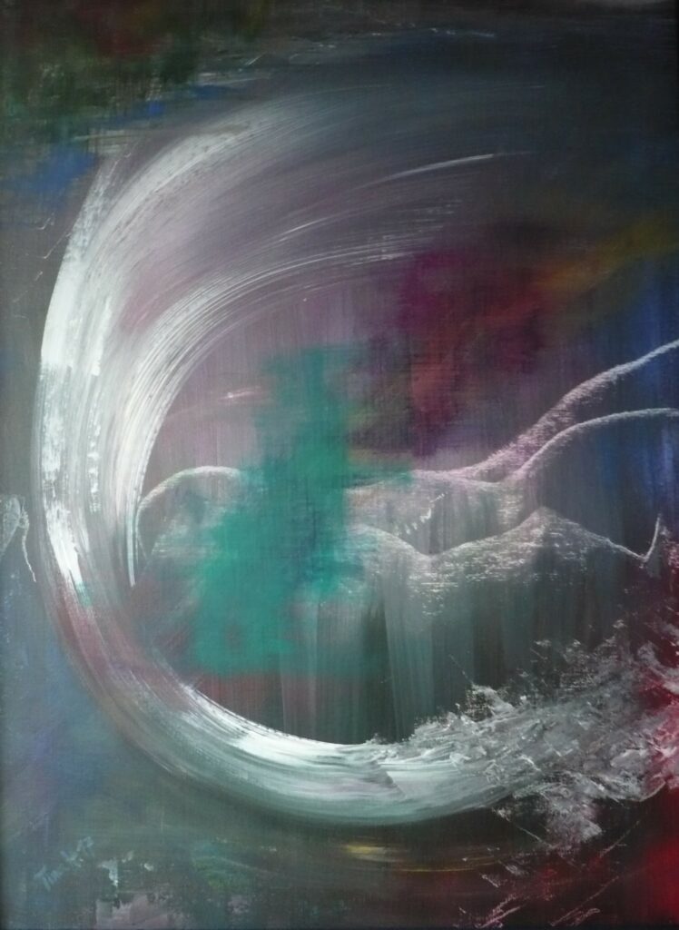 Strudel - Acryl auf Malplatte 50 x 65 cm