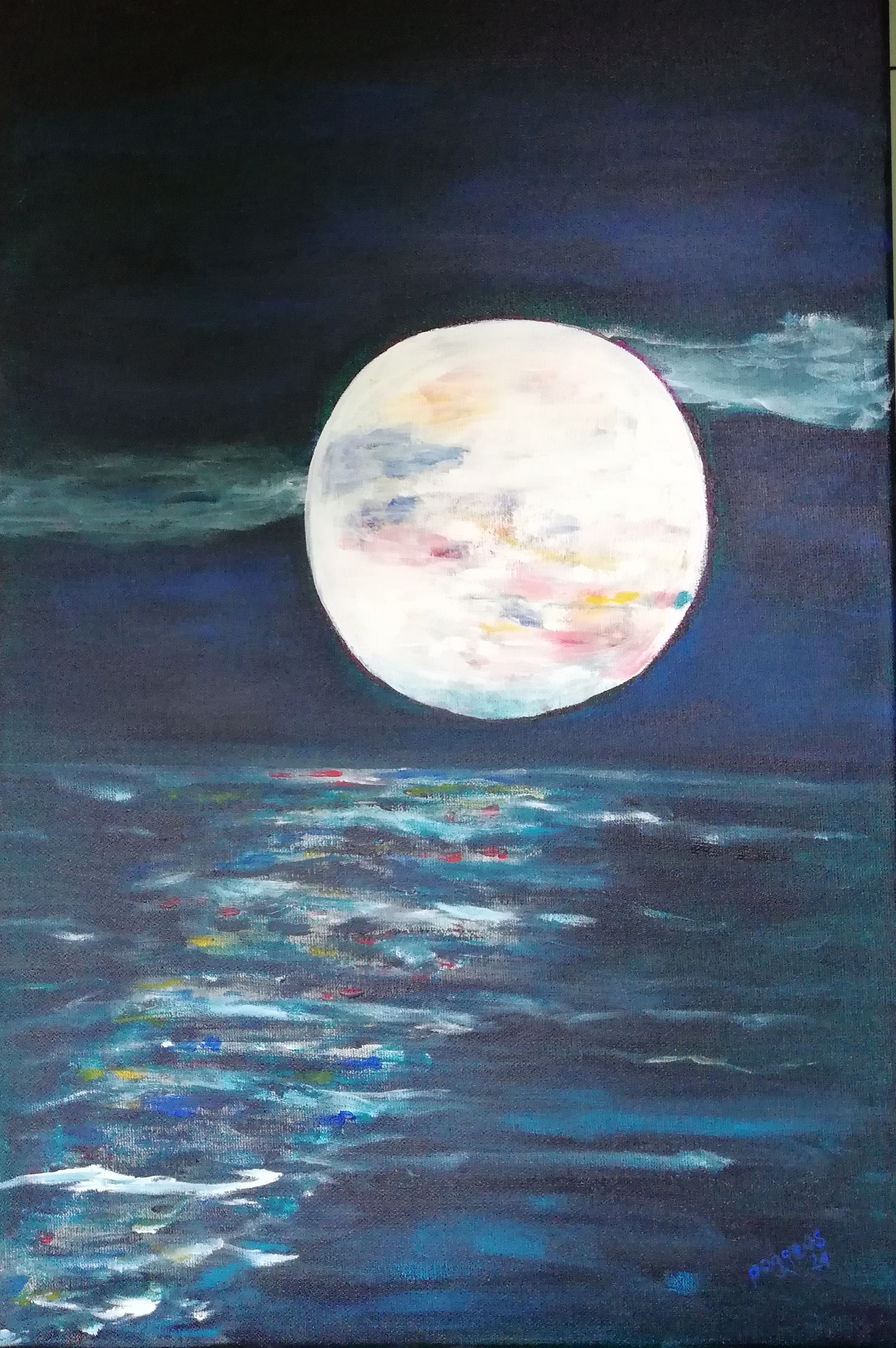 Mondnacht, Acryl auf Leinwand 40 x 60 cm