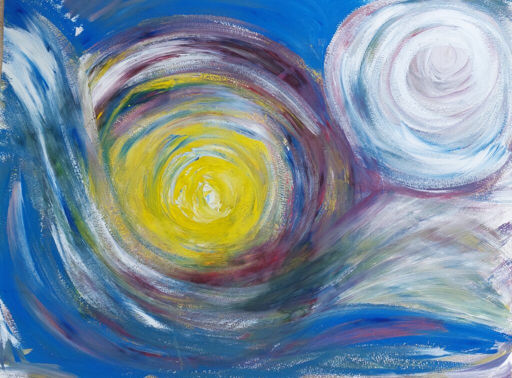 Transformation, Gouache auf Papier 65 x 50 cm