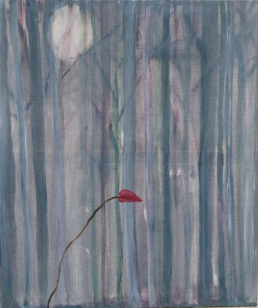 Letztes Blatt. Mischtechnik 50 x 70 cm