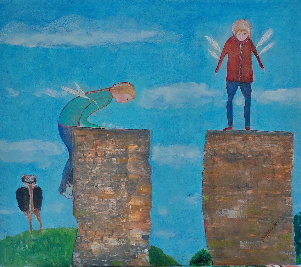 Kornblumen, Acryl auf Leinwand 70 x 70 cm